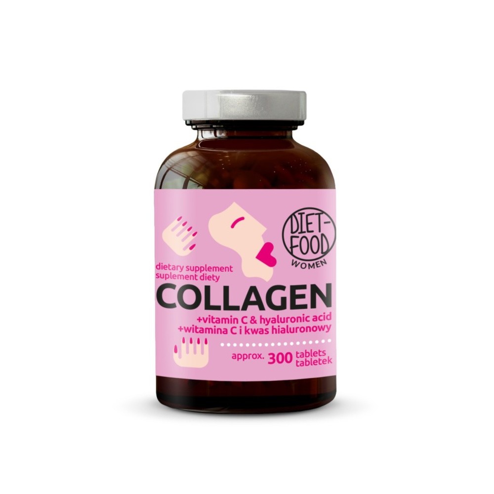 Kolagen z kwasem hialuronowym i witaminą C. Diet Food. 150 g