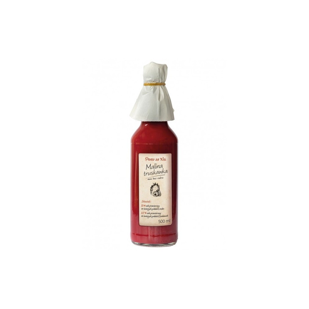 Przecier niesłodzony Malina - truskawka. Prosto ze Wsi. 500ml