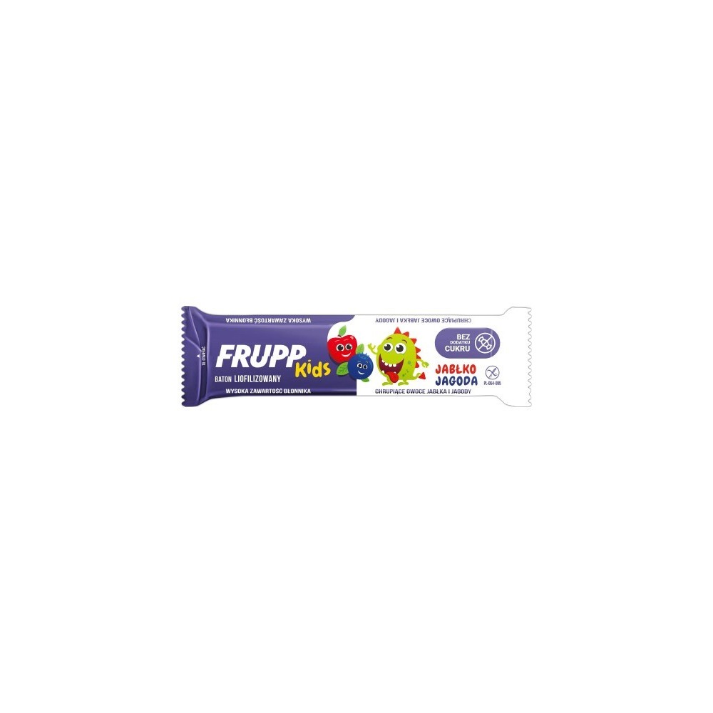 FRUPP KIDS Jabłko, Jagoda - baton liofilizowany 9g