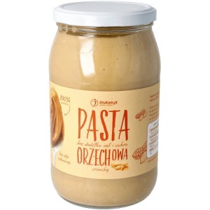 Pasta Orzechowa 100% crunchy naturalna - Masło orzechowe Bez Cukru 900 g - Krukam