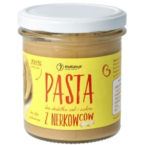 Pasta z nerkowców smooth naturalna - masło orzechowe Bez Cukru 300 g - Krukam