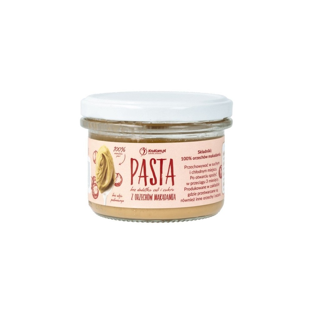 Pasta z orzechów makadamia naturalna - Bez Cukru. Krukam. Kurkam