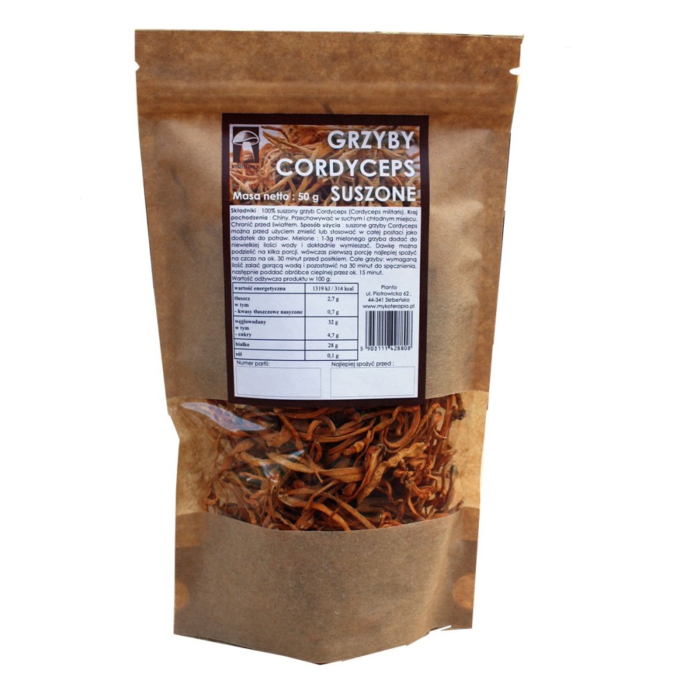 Cordyceps – grzyb suszony 50g . Mykoterapia.pl