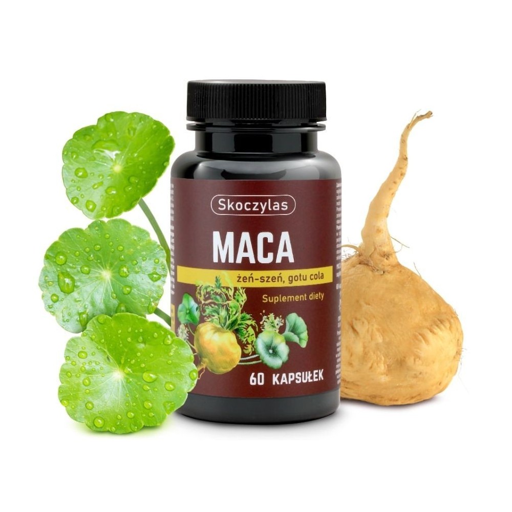 Maca + Żeń szeń + Gotu cola. SKOCZYLAS. 60 kapsułek